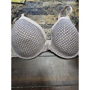 Izod Pink Diamond Design T-shirt Bra Underwired Women's Size 42DD